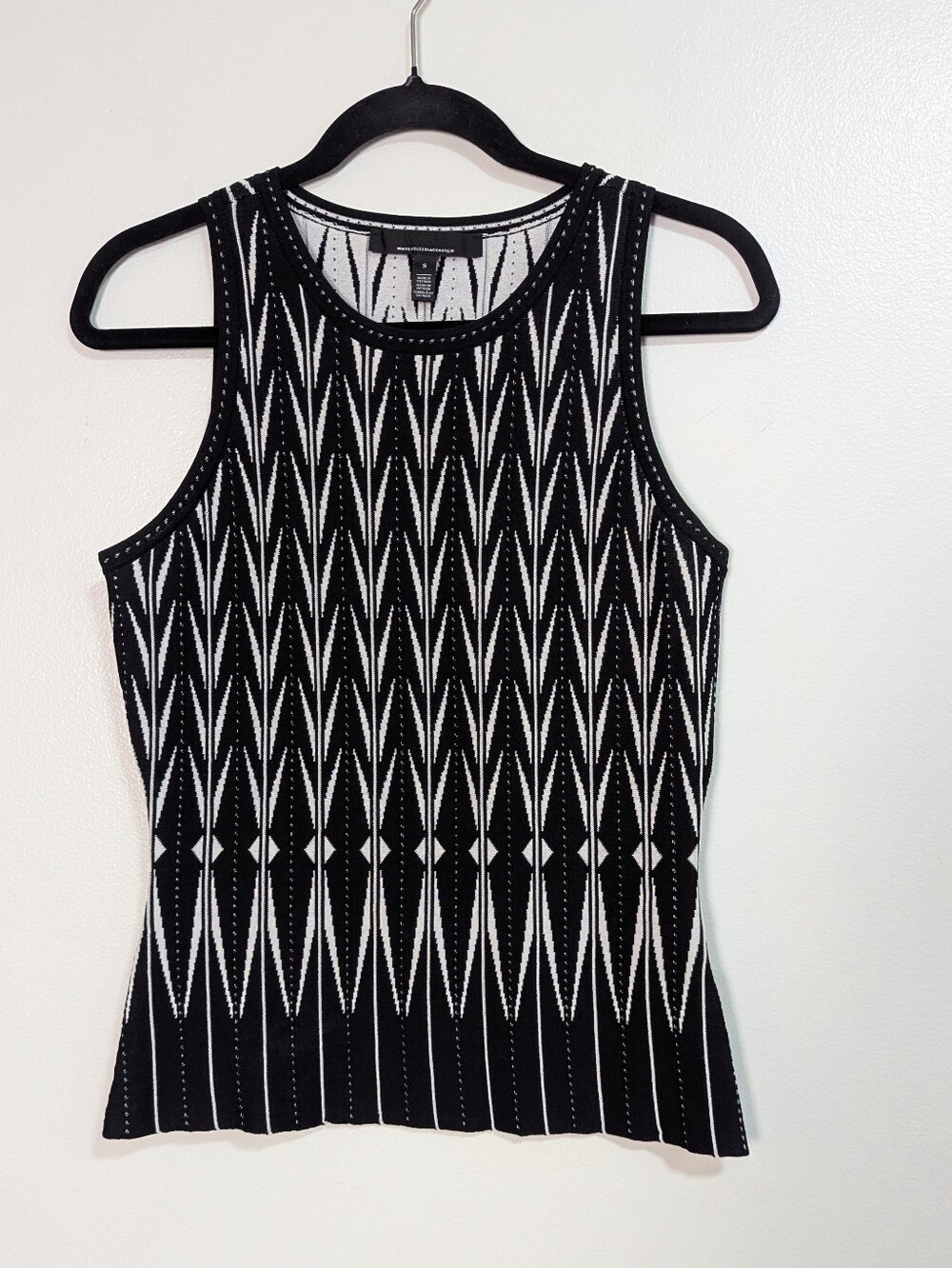 White House Black Market Geometric Sweater Knit Tank Top Size Small